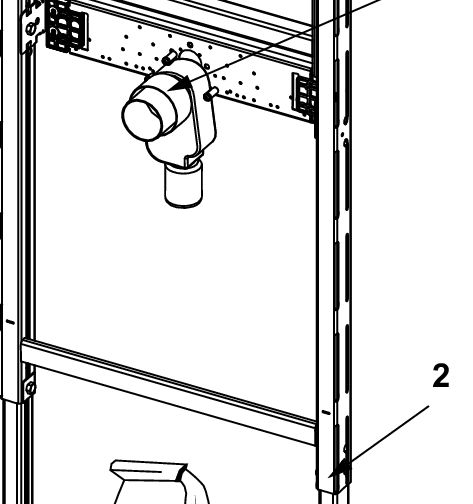 TECEprofil washstand module with concealed odour trap, installation height 820-980&nbsp;mm - 4