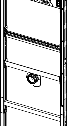 TECEprofil urinal module for wall-mounted flush valve, installation height 1120 mm - 3