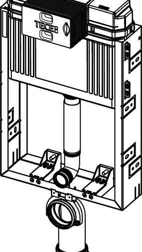 TECEbox stelaż podtynkowy do WC ze spłuczką Uni, wysokość montażowa 1060 mm - 3