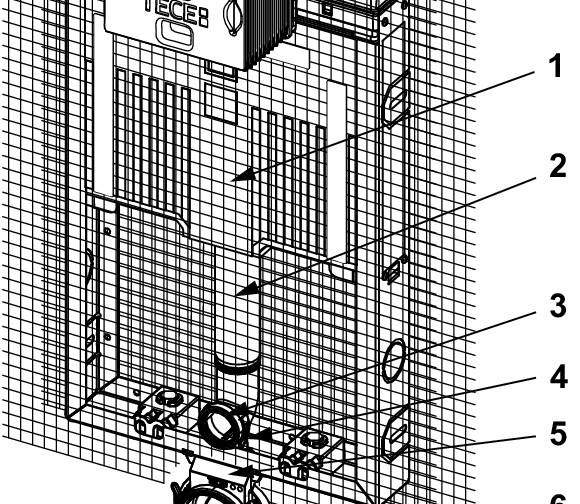 TECEbox toilet module with Octa II cistern, 8 cm, for wall-hung toilet, installation height 1075 mm - 4