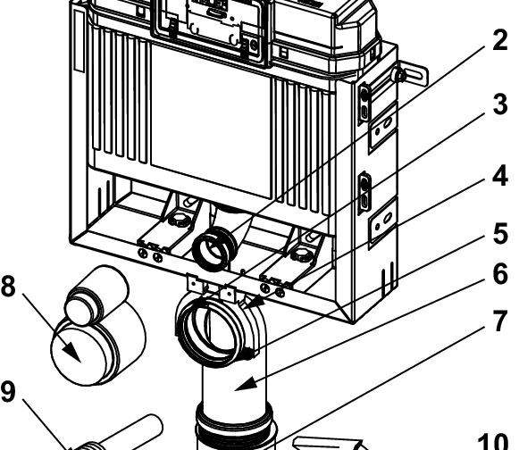 TECEbox toilet module with Uni cistern, installation height 820 mm - 4