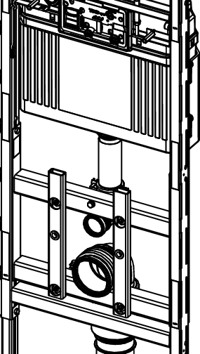 TECElux toilet module 200, with subsequent height adjustment, installation height 1120 mm - 3