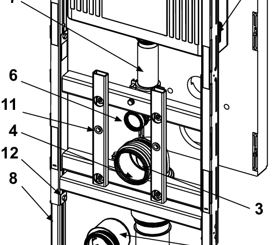 TECElux toilet module 200, with subsequent height adjustment, installation height 1120 mm - 4