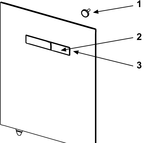 TECElux glass facing with manual actuation unit, Polished white glass, bright chrome buttons - 4