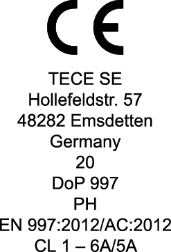 TECEone shower toilet, cold water - 12