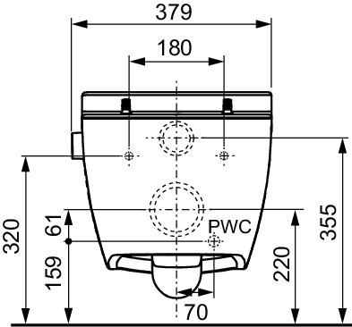 TECEone shower toilet, cold water - 2