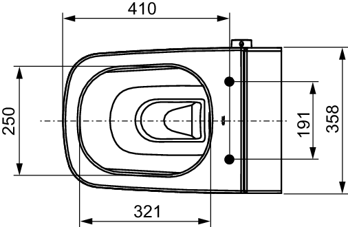 TECEone shower toilet, cold water - 4