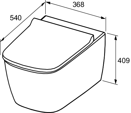 TECEneo set, cold water and seat/lid SLIM - 6