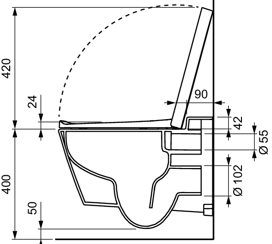 TECEone set, hot/cold water and CLASSIC seat/cover - 4